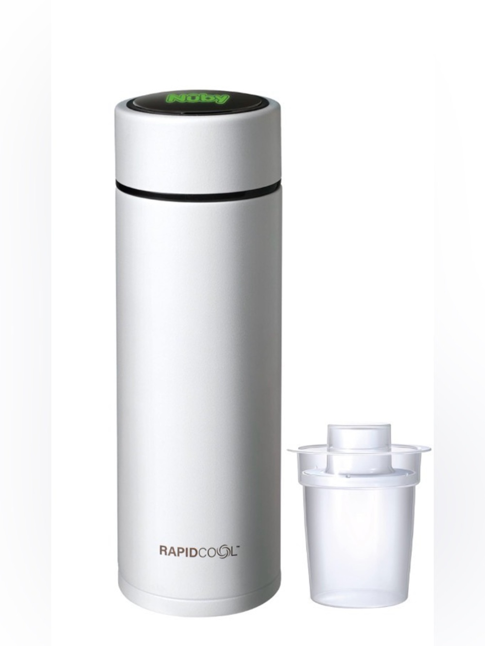 Nuby RapidCool Portable Baby Bottle Maker Milk Powder Dispenser Digital Lid